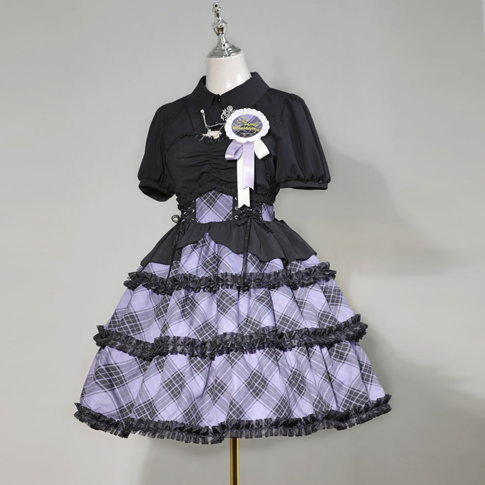 Margaret Girl チェックのジャンパースカートセット