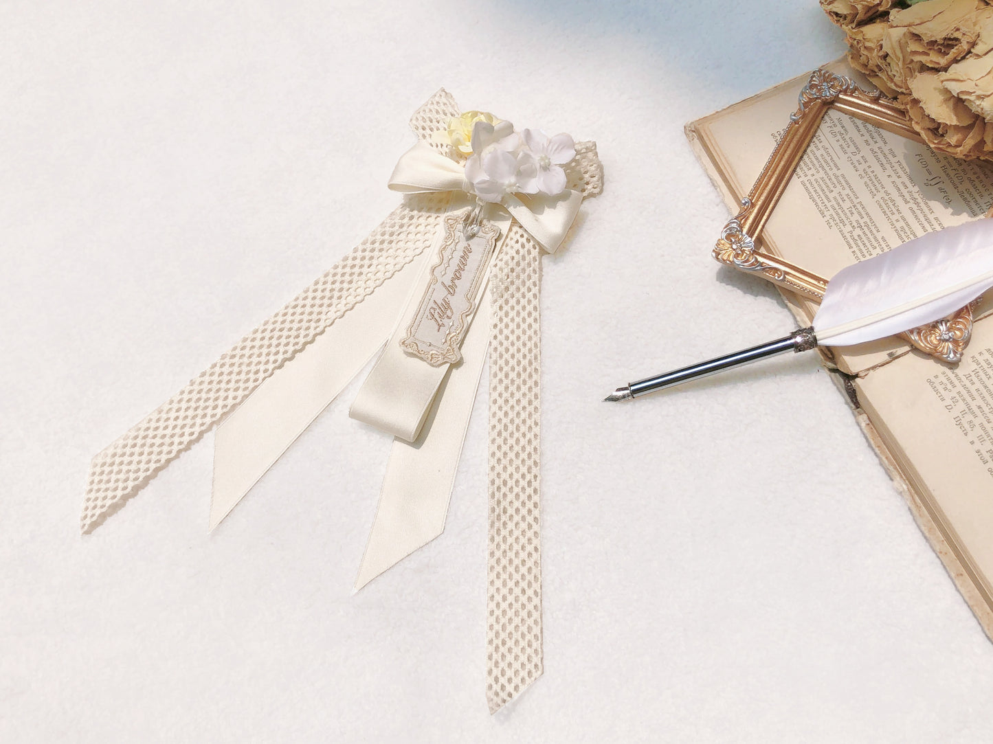 イエローギンガムチェックワンピースとエプロンのセット