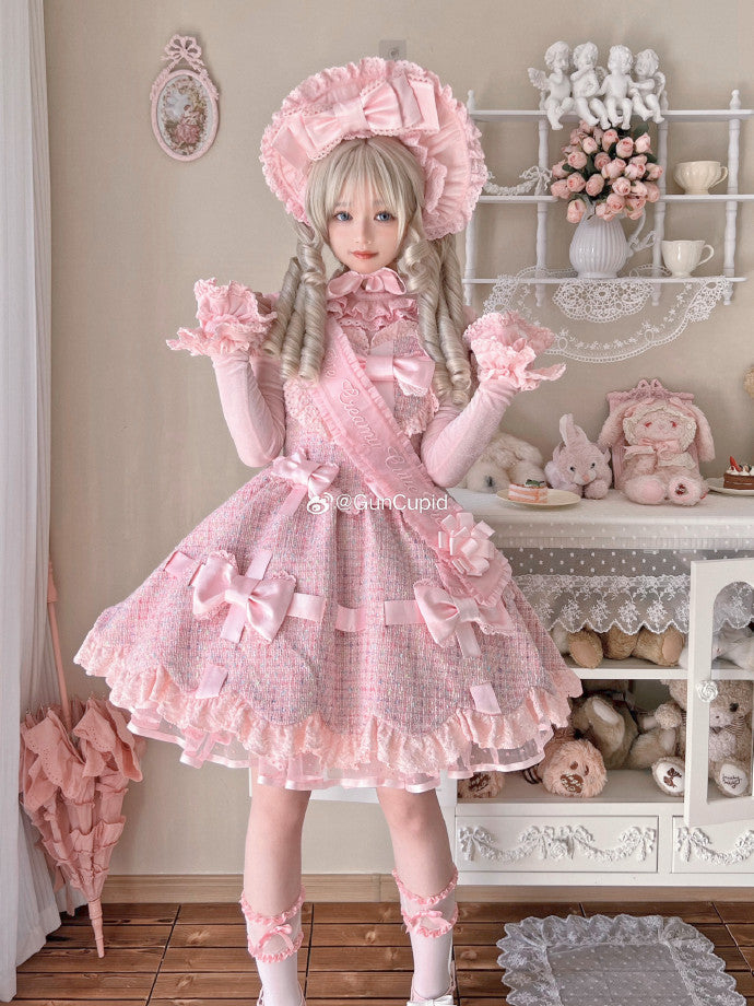 Ribbon Gift Box ミニ丈ジャンパースカートとトップスのセット