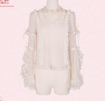 【再販・受注予約8/6まで】Rose Courtyard 姫袖ブラウス