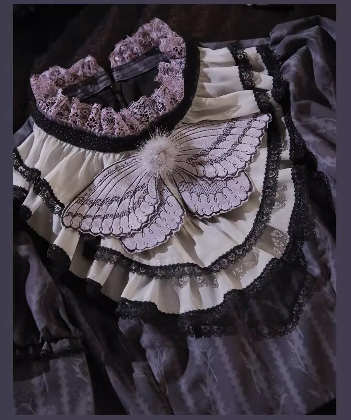 闇夜の虞美人草 ジゴ袖ワンピース