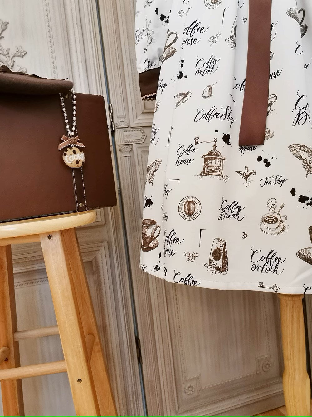 Caramel Latte Sweet Retro Girly Dress