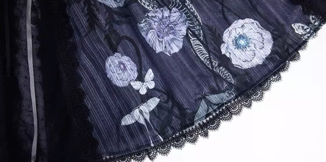 闇夜の虞美人草 レイヤードワンピース