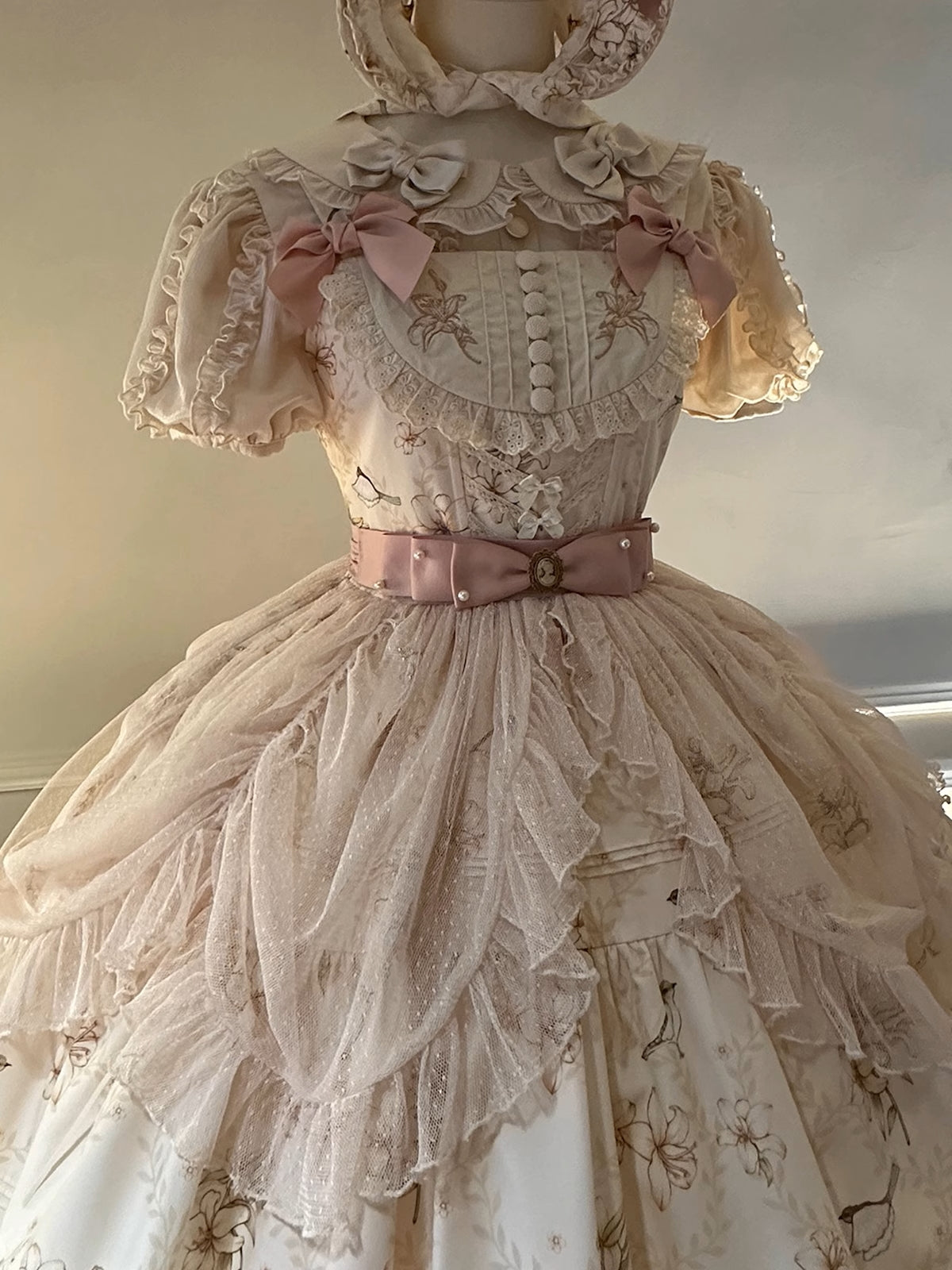 【再販・受注予約2/3まで】Lily and Wind メッシュヴェール付きジャンパースカート