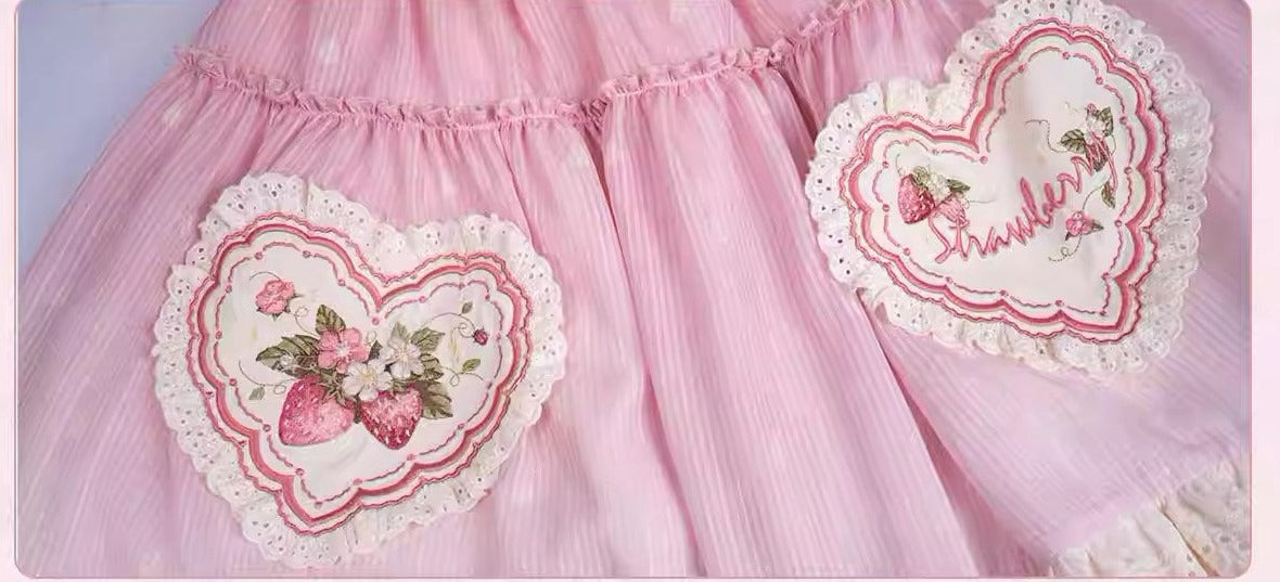 Strawberry Chiffon スカート【ハートタイプ&プリントタイプ】