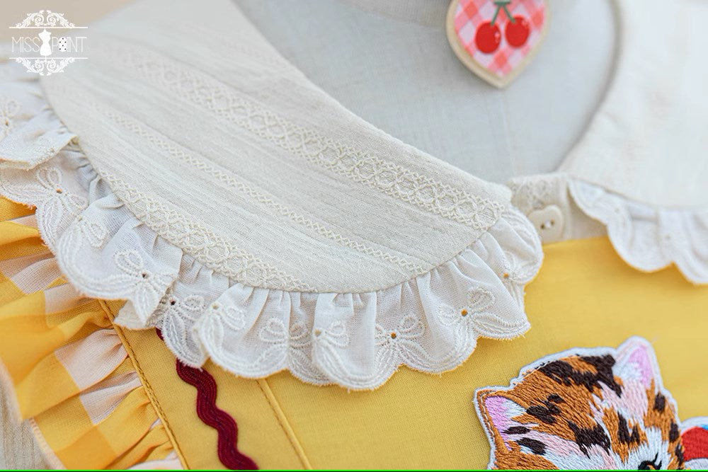 【予約販売】Sweet Kittyレトロ半袖ブラウス