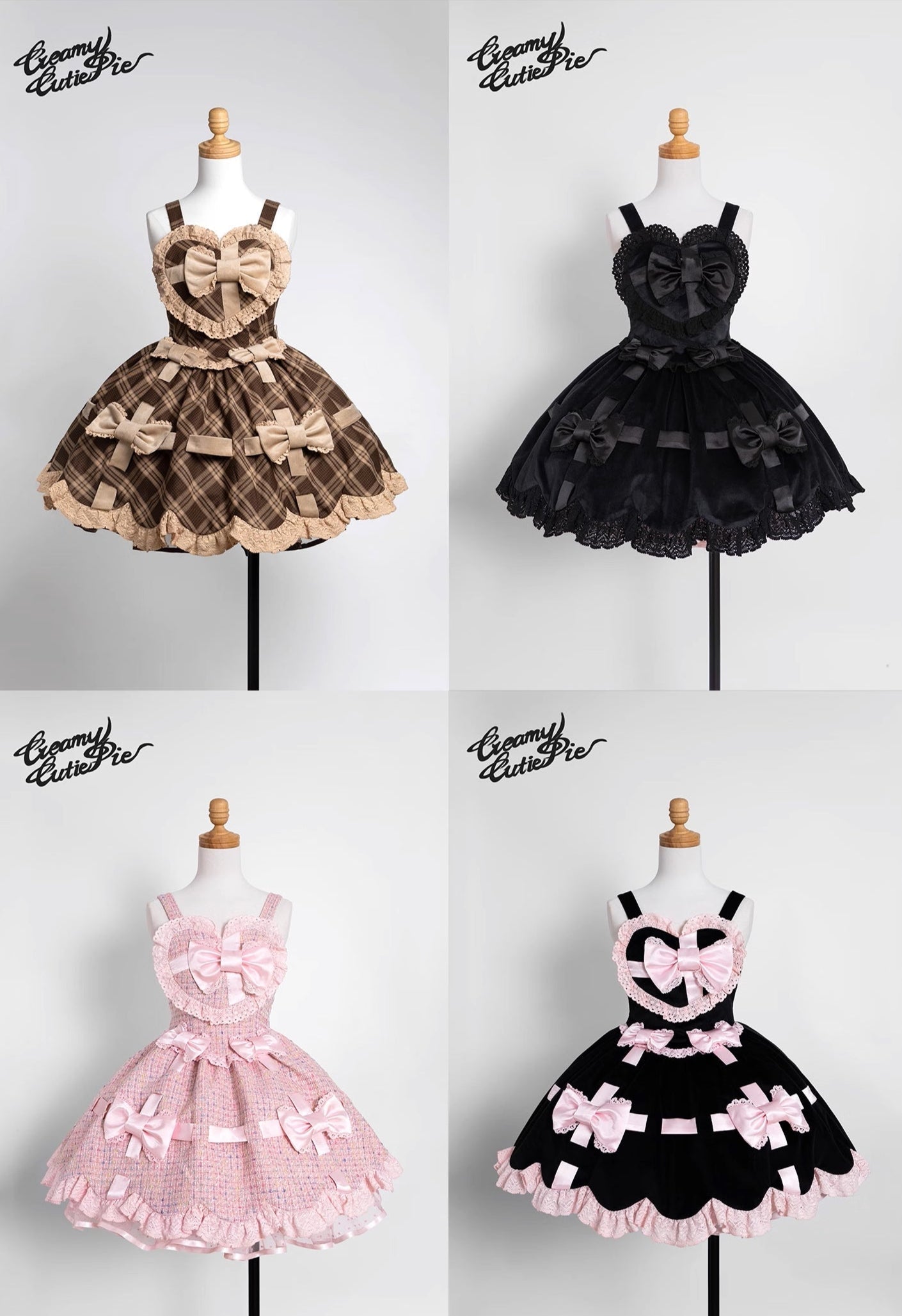 Ribbon Gift Box ミニ丈ジャンパースカートとトップスのセット