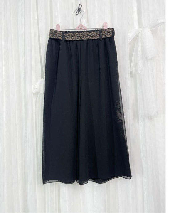 皇子系 鶴刺繍の華ロリパンツ