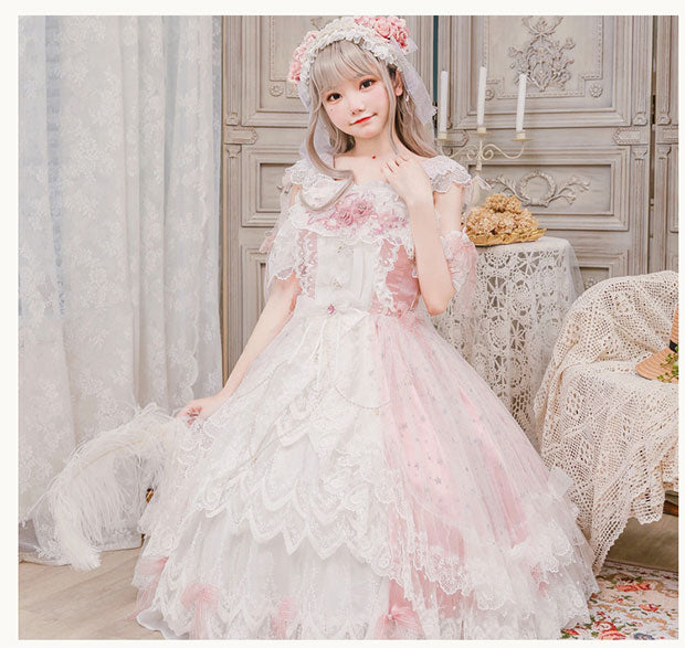 Brilliant Tea Party lace and ruffle princess dress