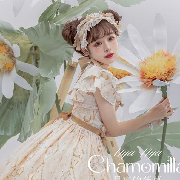 Kimono style dress with Japanese style maid apron