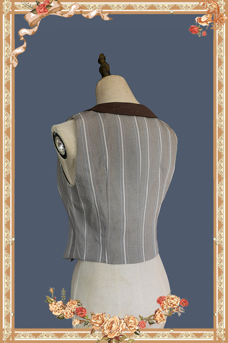 スチームパンク クラシカルハイウエストスカートとベスト