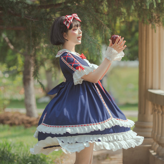 半袖 プリンセススタイル ハイウエスト ロリータドレス - ロリータファッション通販RonRon