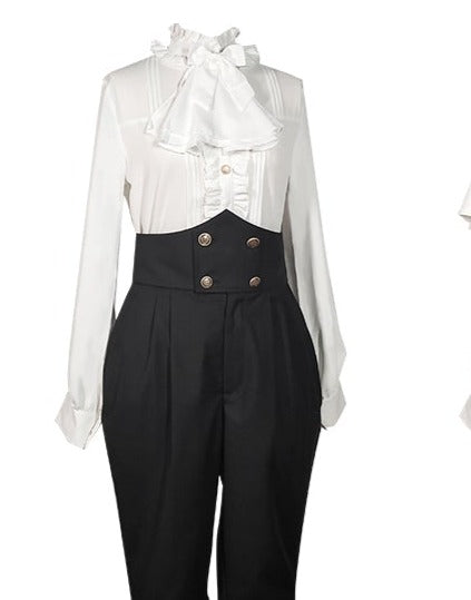 【予約販売】Holy academy フリルタイブラウス【合わせ買い&クーポン入力で20%off】