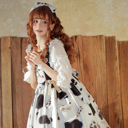 Milk Candy Milk Pack Printed Lolita Jumper Skirt