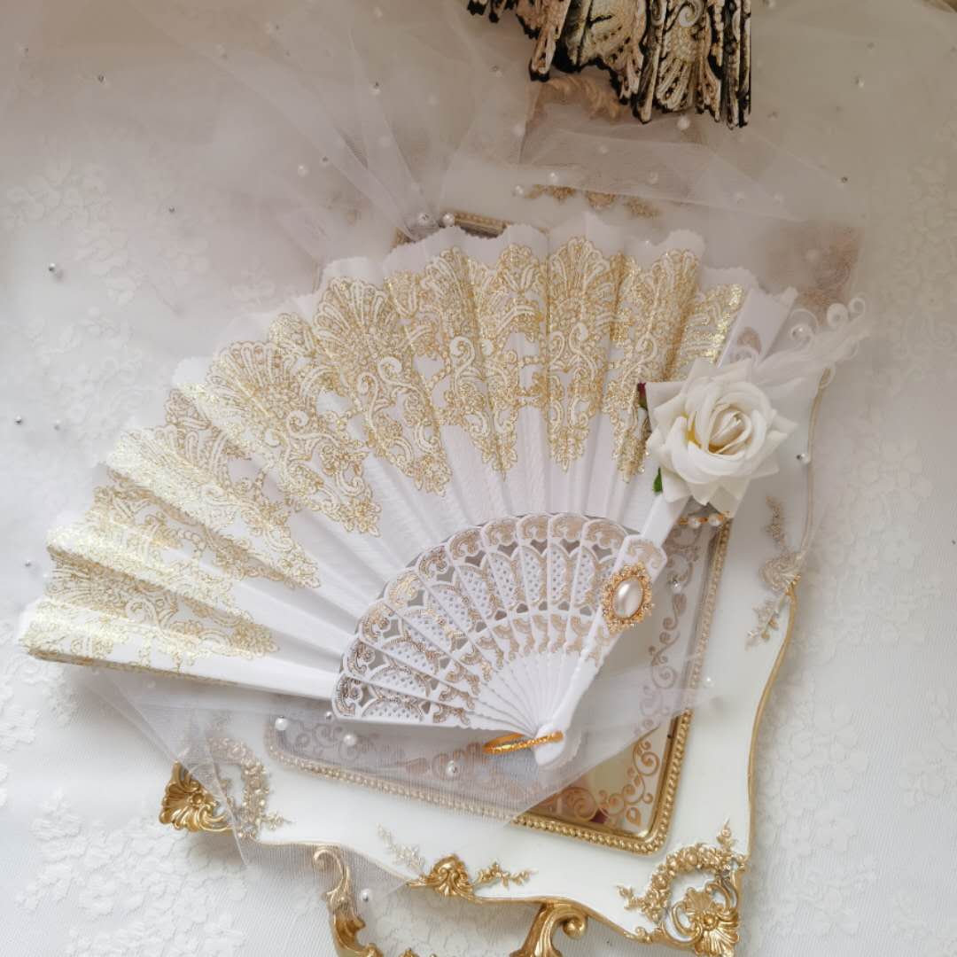 Gothic Lolita Rose Elegant Fan All 2 colors