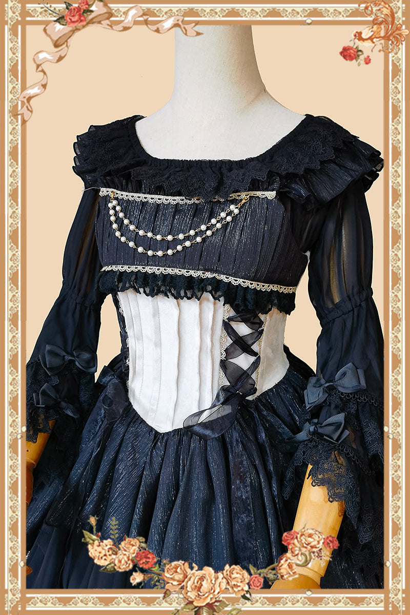 リボンの姫袖ブラウス