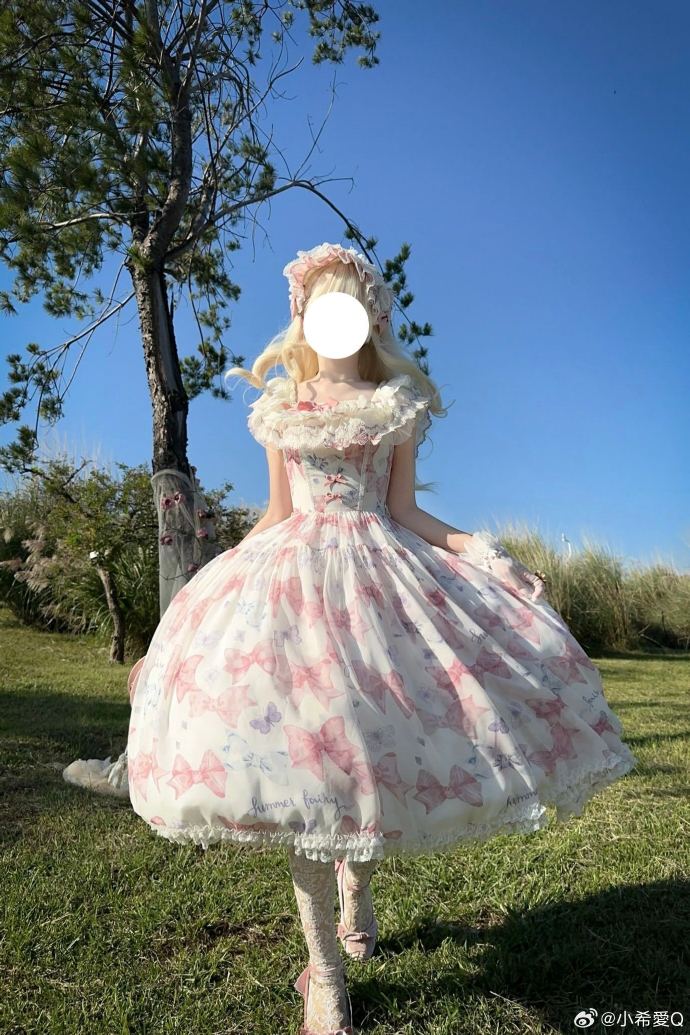 [Pre-orders available until 2/10] Ribbon Eternal Garden lace square neck dress