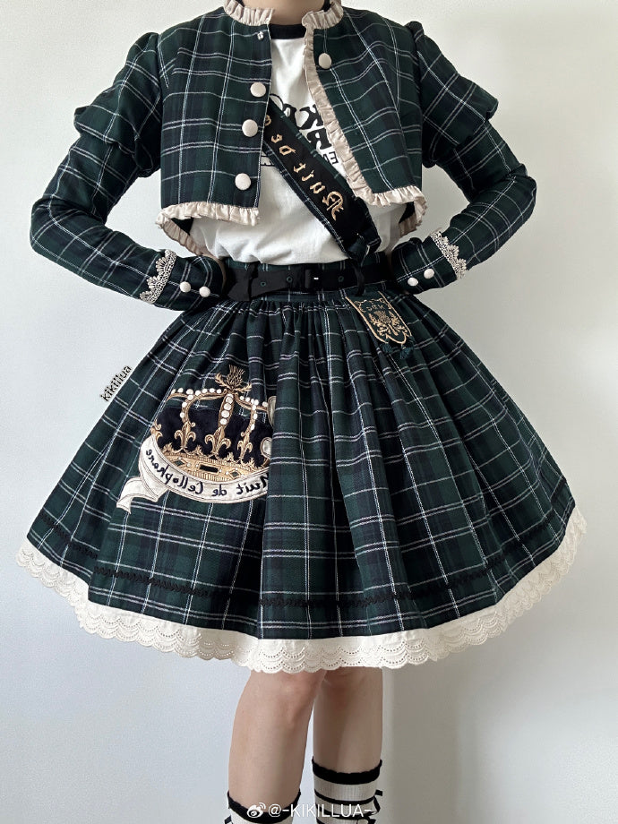 [Pre-orders available until 10/29] Thistle Crown Checkered Mini Skirt