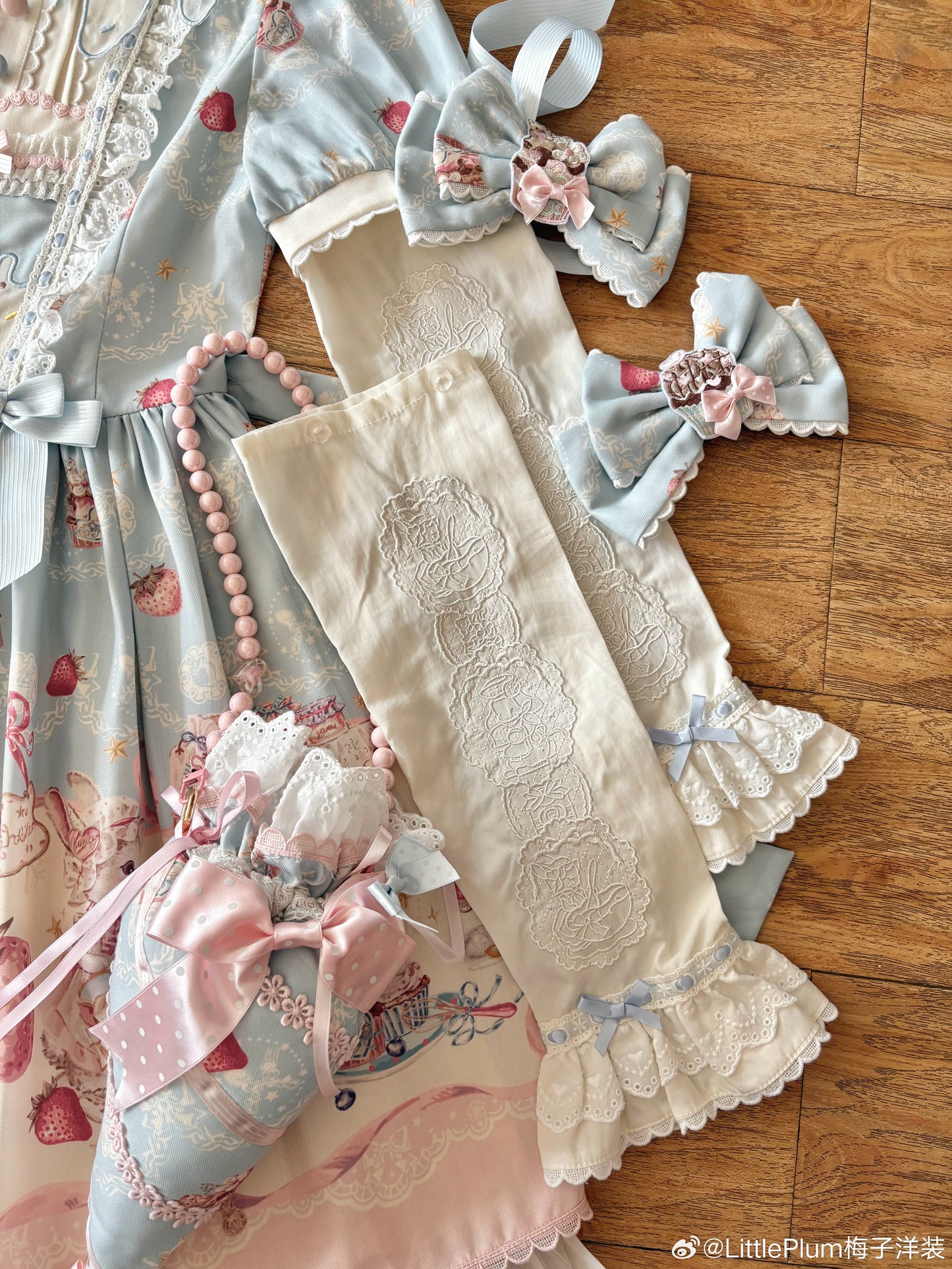 【受注予約1/7まで】Bunny Bakery 付け袖付きワンピース・オーガンジータイプ