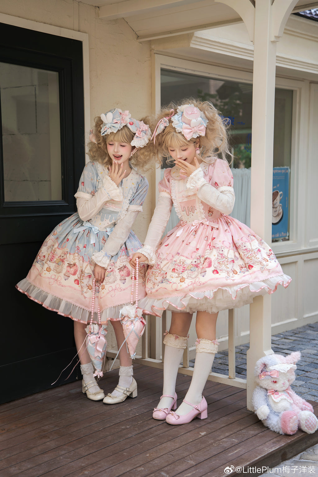 【受注予約1/7まで】Bunny Bakery 付け袖付きワンピース・オーガンジータイプ