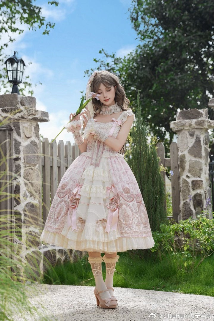 【受注予約9/13まで】Rose Aroma フロントレースジャンパースカート
