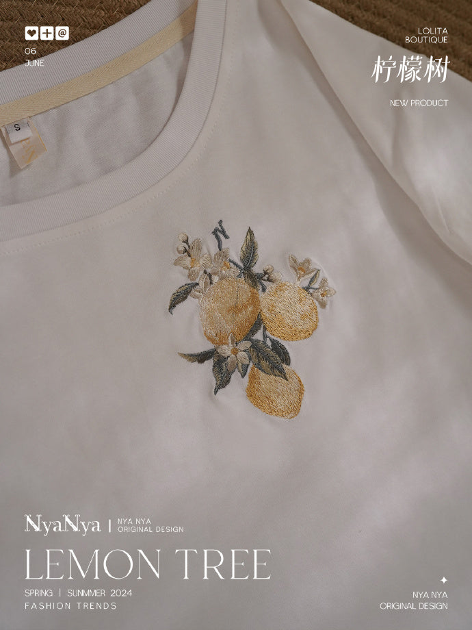 [Sales period ended] Lemon Tree Embroidered T-shirt