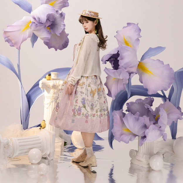 [Pre-orders available until 2/11] Illustration de Porcelaine Iris Jumper Skirt