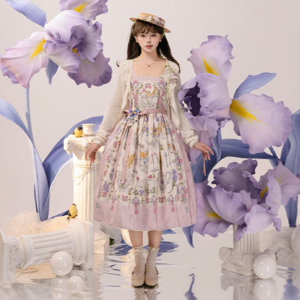 [Pre-orders available until 2/11] Illustration de Porcelaine Iris Jumper Skirt