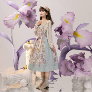 [Pre-orders available until 2/11] Illustration de Porcelaine Iris Jumper Skirt