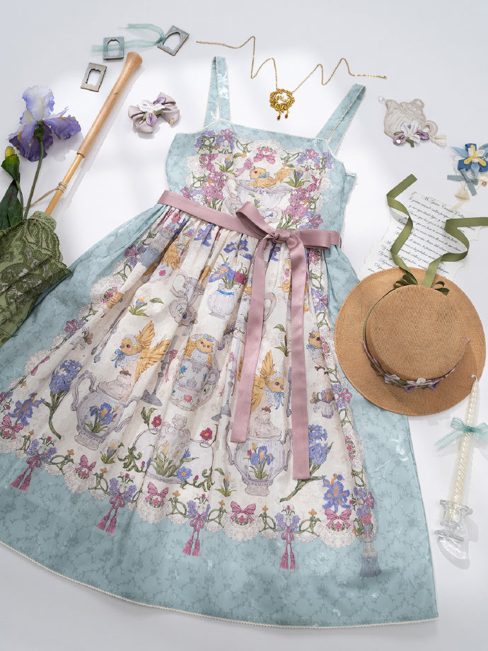 [Pre-orders available until 2/11] Illustration de Porcelaine Iris Jumper Skirt