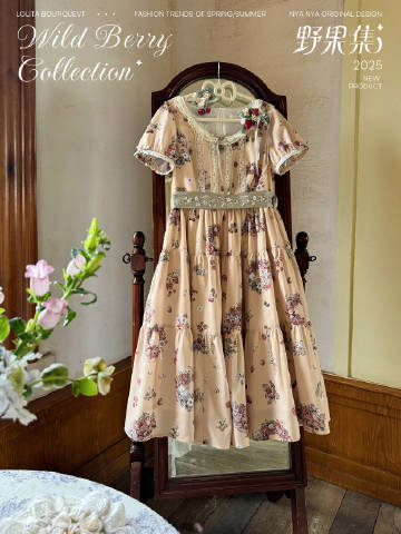 【受注予約4/23まで】Wild Berry Collection ラウンドネックワンピース