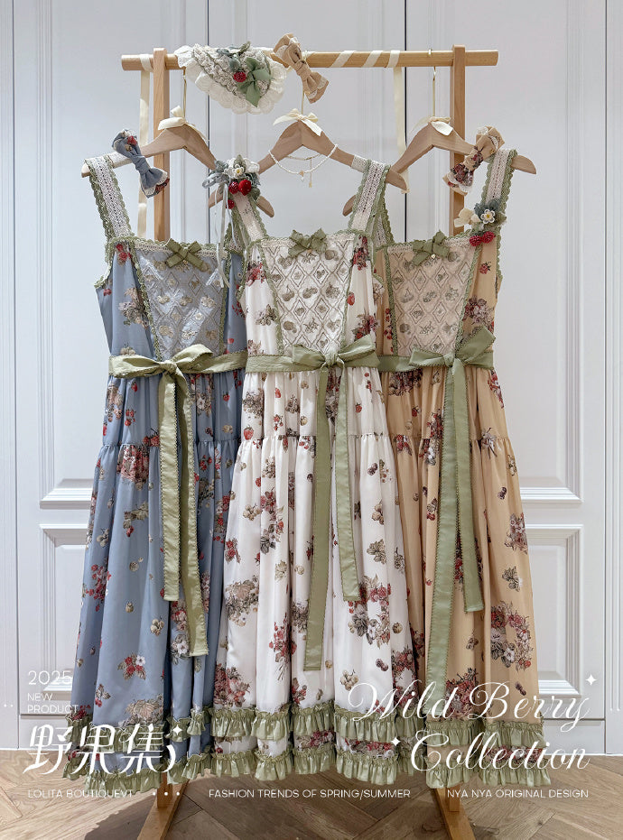 【受注予約4/23まで】Wild Berry Collection プリントジャンパースカート