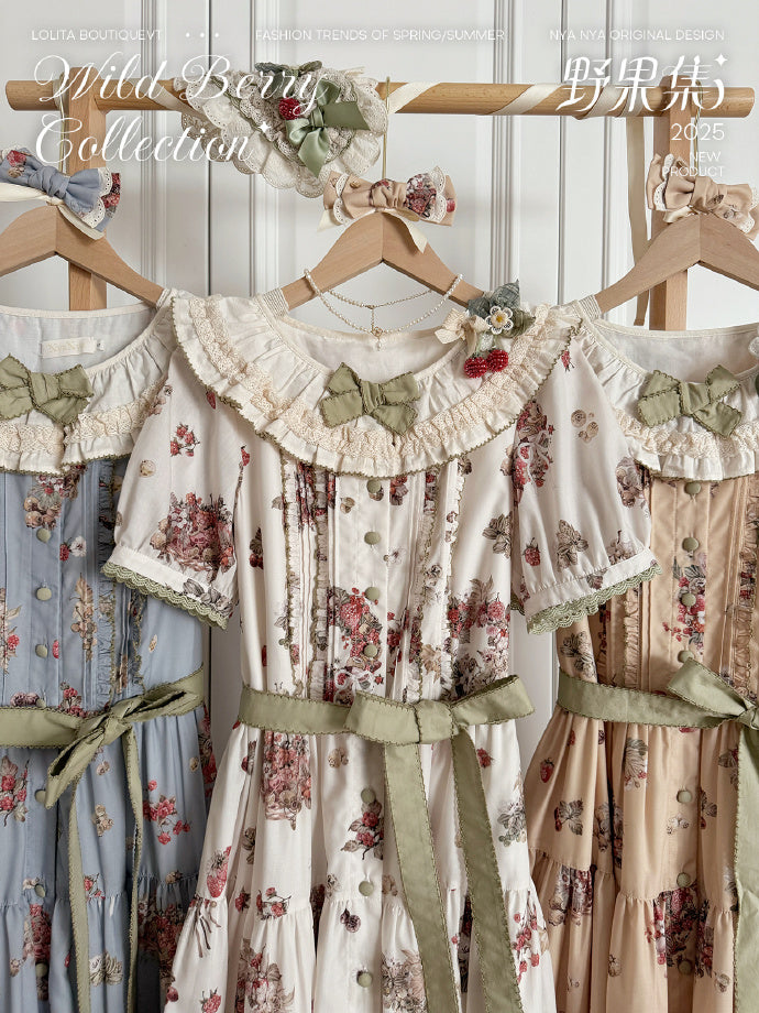 【受注予約4/23まで】Wild Berry Collection フリルネックワンピース
