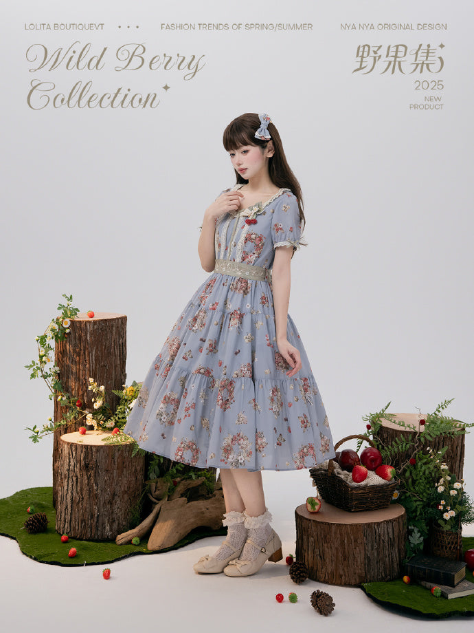 【受注予約4/23まで】Wild Berry Collection ラウンドネックワンピース