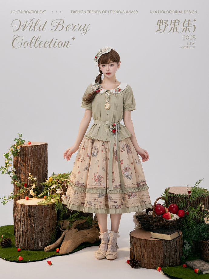 【受注予約4/23まで】Wild Berry Collection プリントスカート