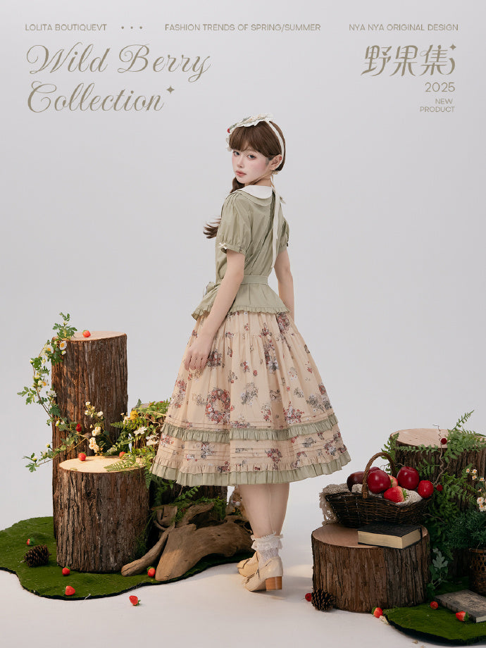 【受注予約4/23まで】Wild Berry Collection プリントスカート