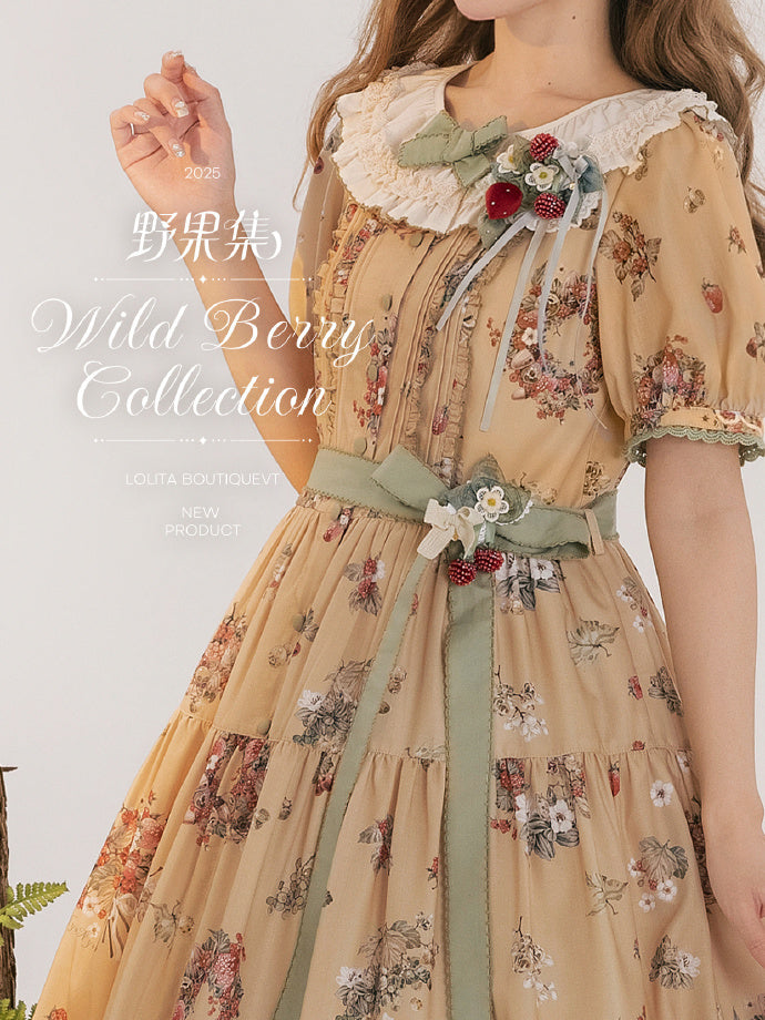【受注予約4/23まで】Wild Berry Collection フリルネックワンピース・切替タイプ