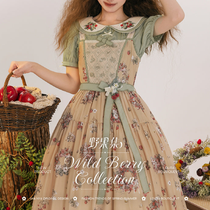 【受注予約4/23まで】Wild Berry Collection プリントジャンパースカート