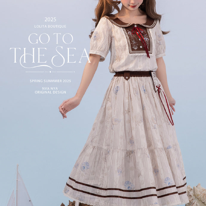 【受注予約5/13まで】Go To the Sea プリントスカート