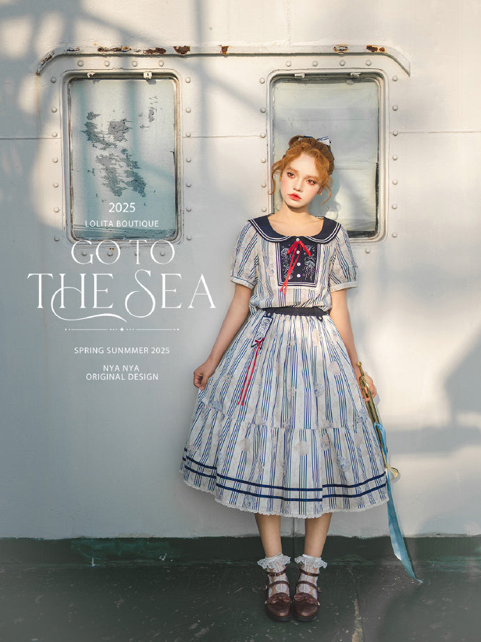 【受注予約5/13まで】Go To the Sea プリントスカート