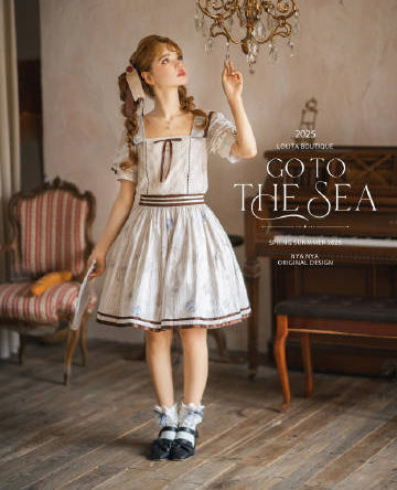 【受注予約5/13まで】Go To the Sea 刺繍ワンピース・ショート丈