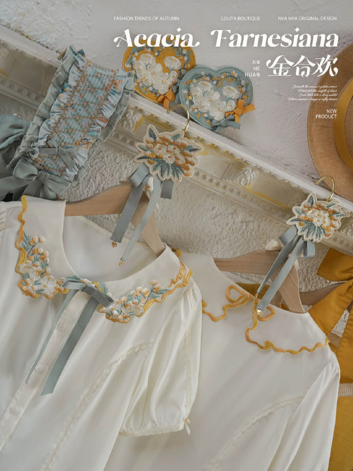 【受注予約8/20まで】Acacia Farnesiana 刺繍ブラウス