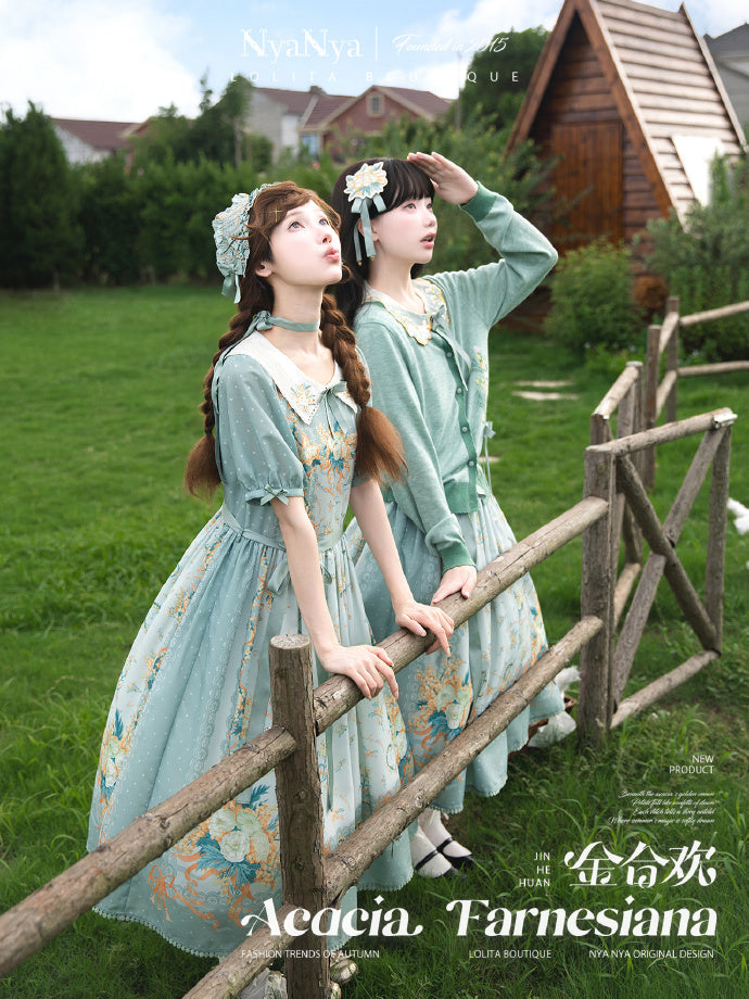 【受注予約8/20まで】Acacia Farnesiana プリントワンピース