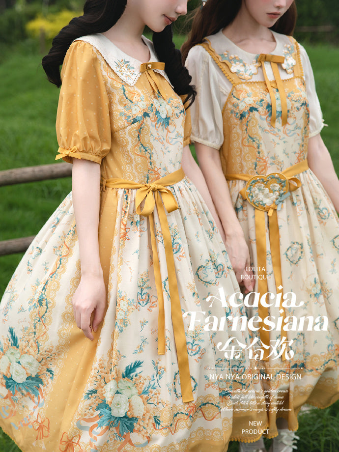 【受注予約8/20まで】Acacia Farnesiana プリントワンピース