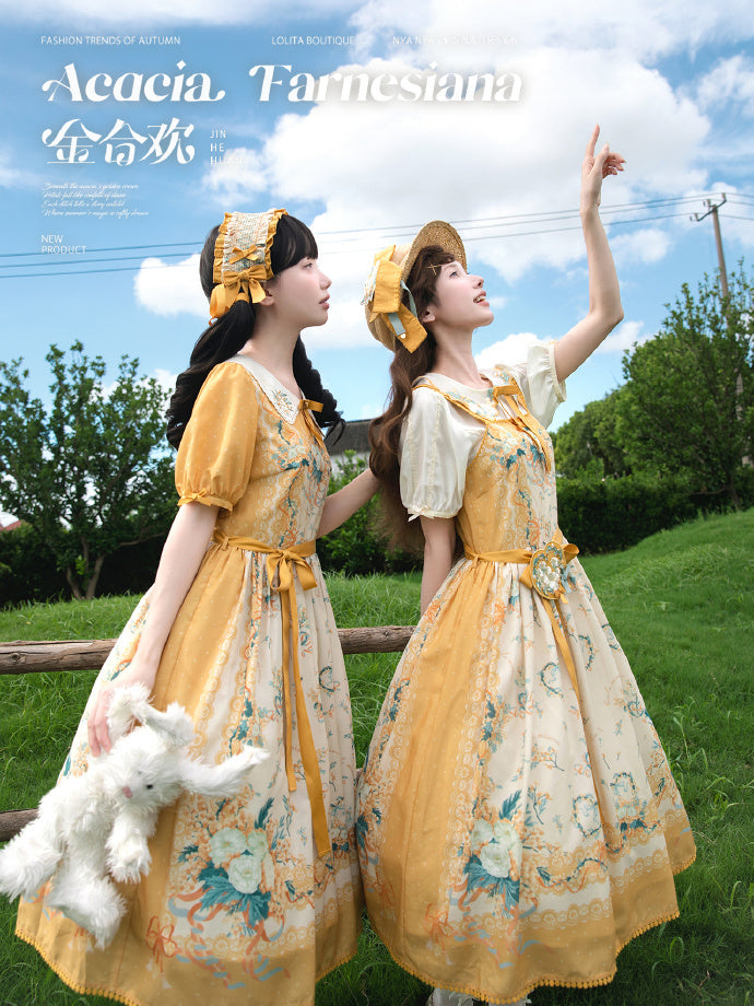 【受注予約8/20まで】Acacia Farnesiana プリントワンピース