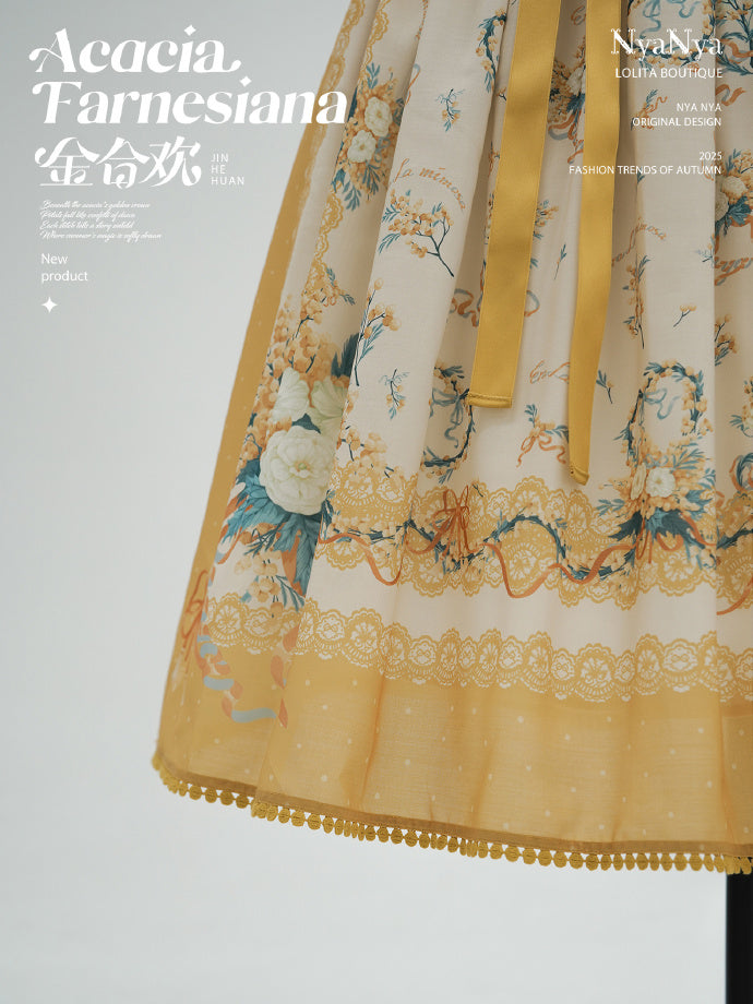 【受注予約8/20まで】Acacia Farnesiana プリントワンピース