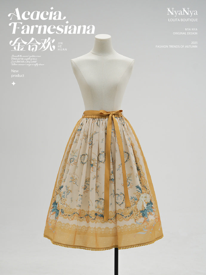 【受注予約8/20まで】Acacia Farnesiana プリントスカート