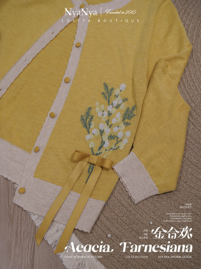 【受注予約8/20まで】Acacia Farnesiana ニットカーディガン