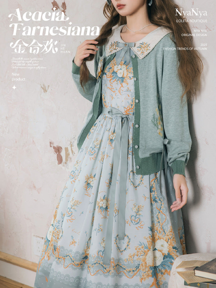 【受注予約8/20まで】Acacia Farnesiana プリントワンピース