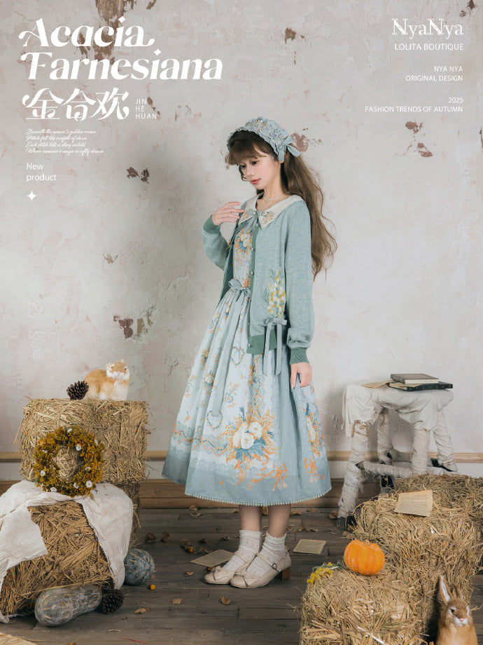 【受注予約8/20まで】Acacia Farnesiana プリントワンピース